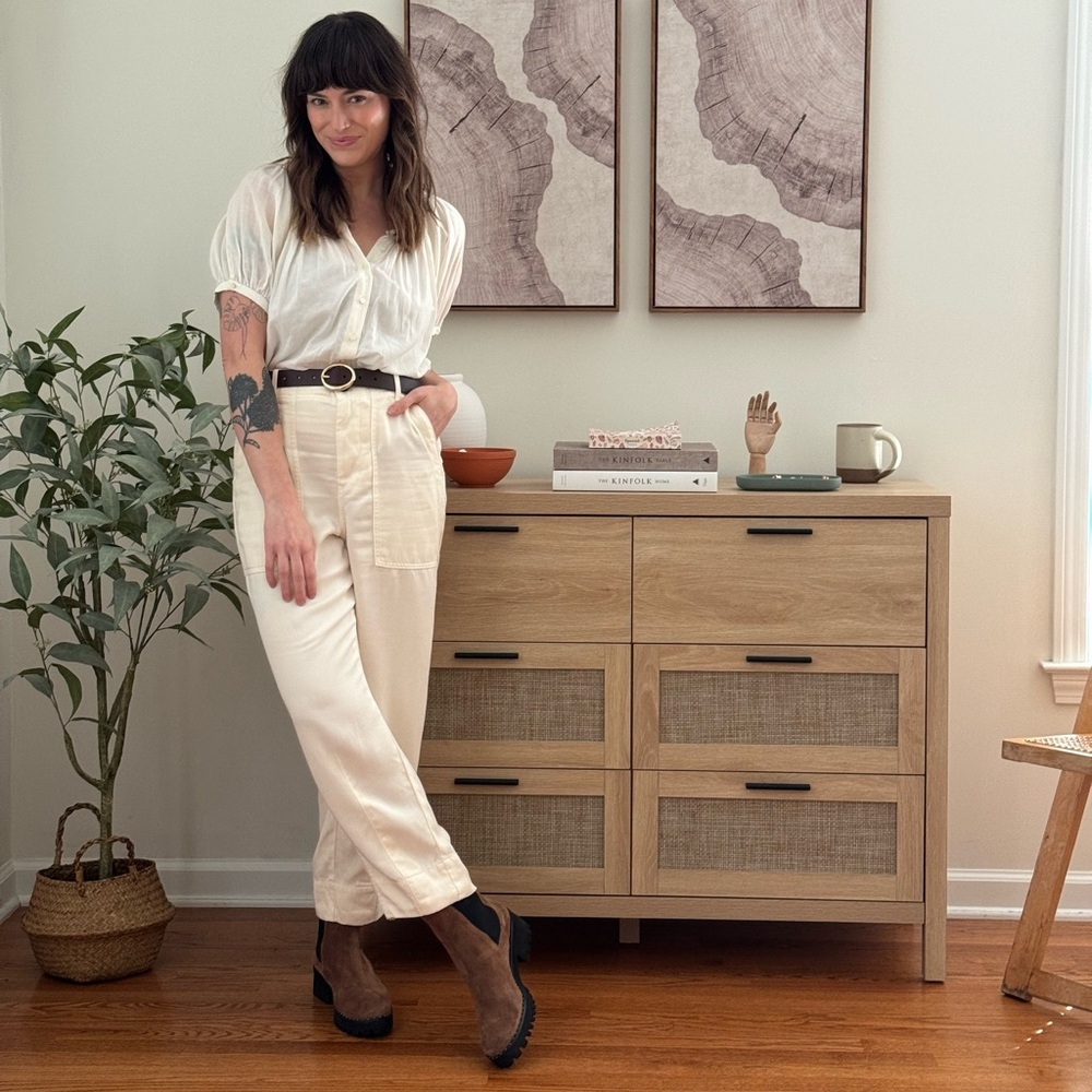 Everlane Cream Wide-Leg Pants - Picture 11 of 11